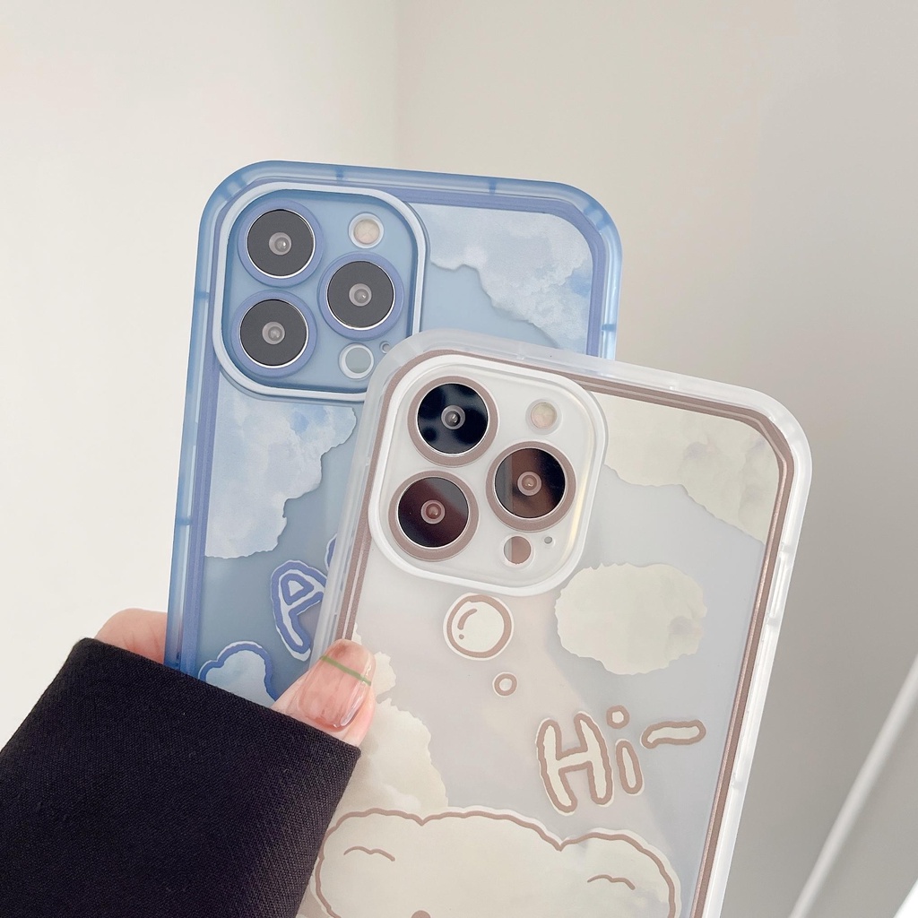 Ốp Điện Thoại Có Giá Đỡ Hình Gấu/Khủng Long Dễ Thương Cho iphone 13 Pro Max i13 13pro