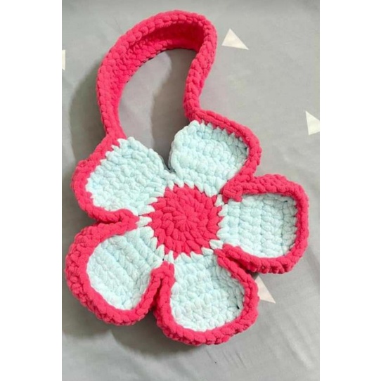 Bloom Bag túi len hình BÔNG HOA crochet Flower Bag Handmade