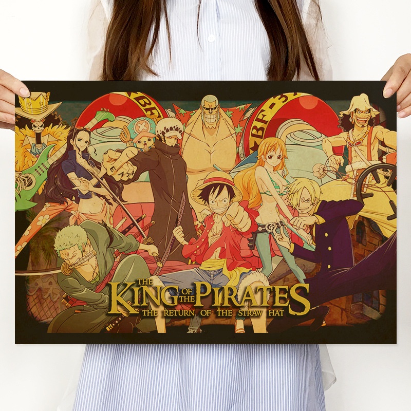 Poster Anime One Piece Dán Tường kích thước 51*35cm - Tranh Nhân vật Anime One Piece Dán Tường Siêu Đẹp