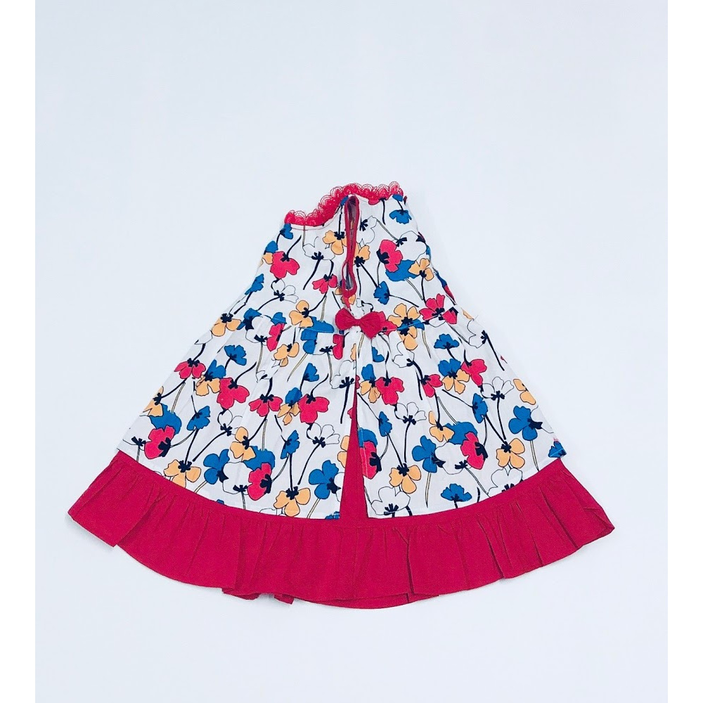 Áo dài váy bé gái họa tiết Hoa đỏ - AICDBGUFADSU - AIN Closet