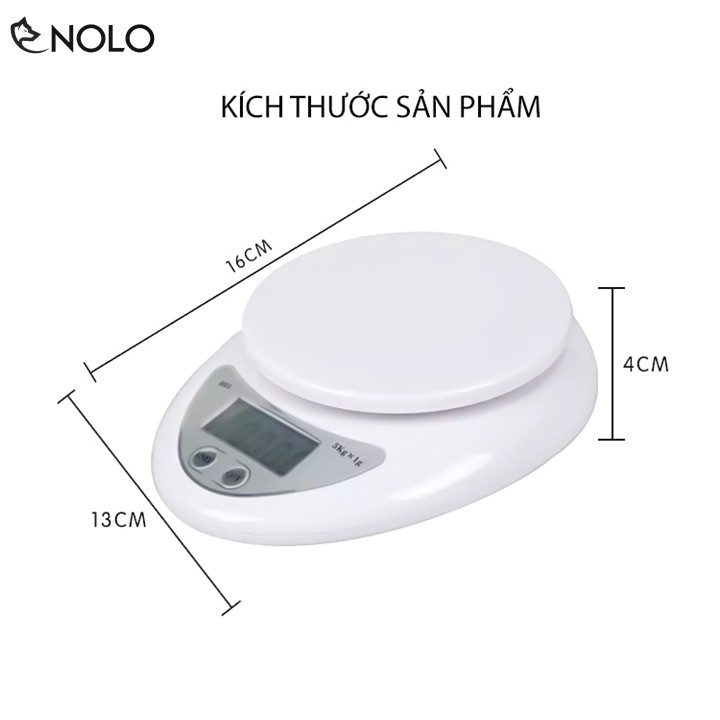 Cân Nhà Bếp Màn Hình LCD 5KG 1GR Model CDTB052 Tặng Kèm Bộ Muỗng Lường Gia Vị 5 Mức