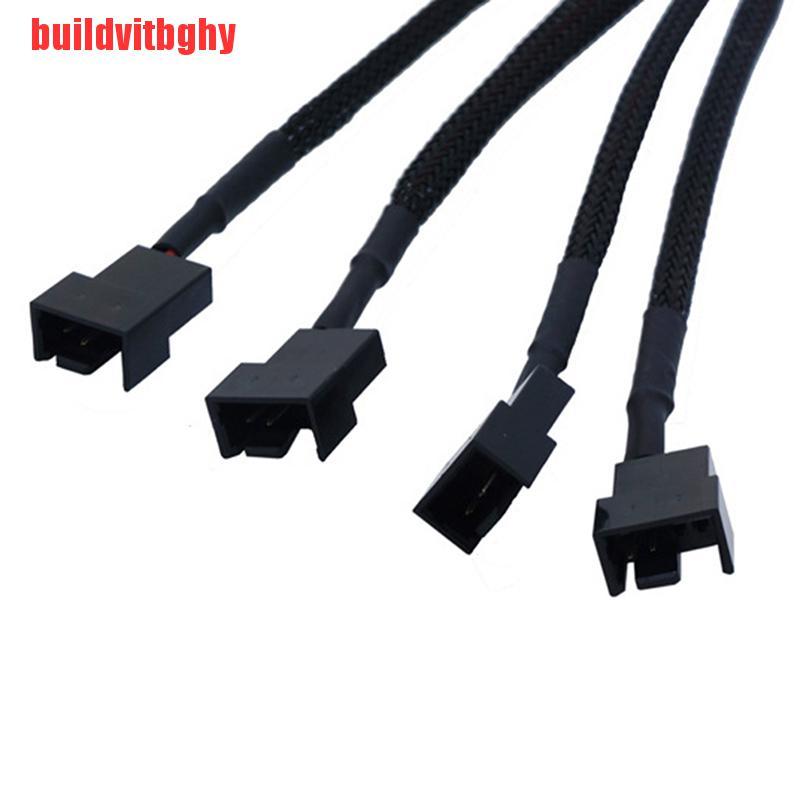 {buildvitbghy}Copper Molex 4 Way 3Pin/4Pin Computer Power Fan Splitter Adapter Cable 12V IHL