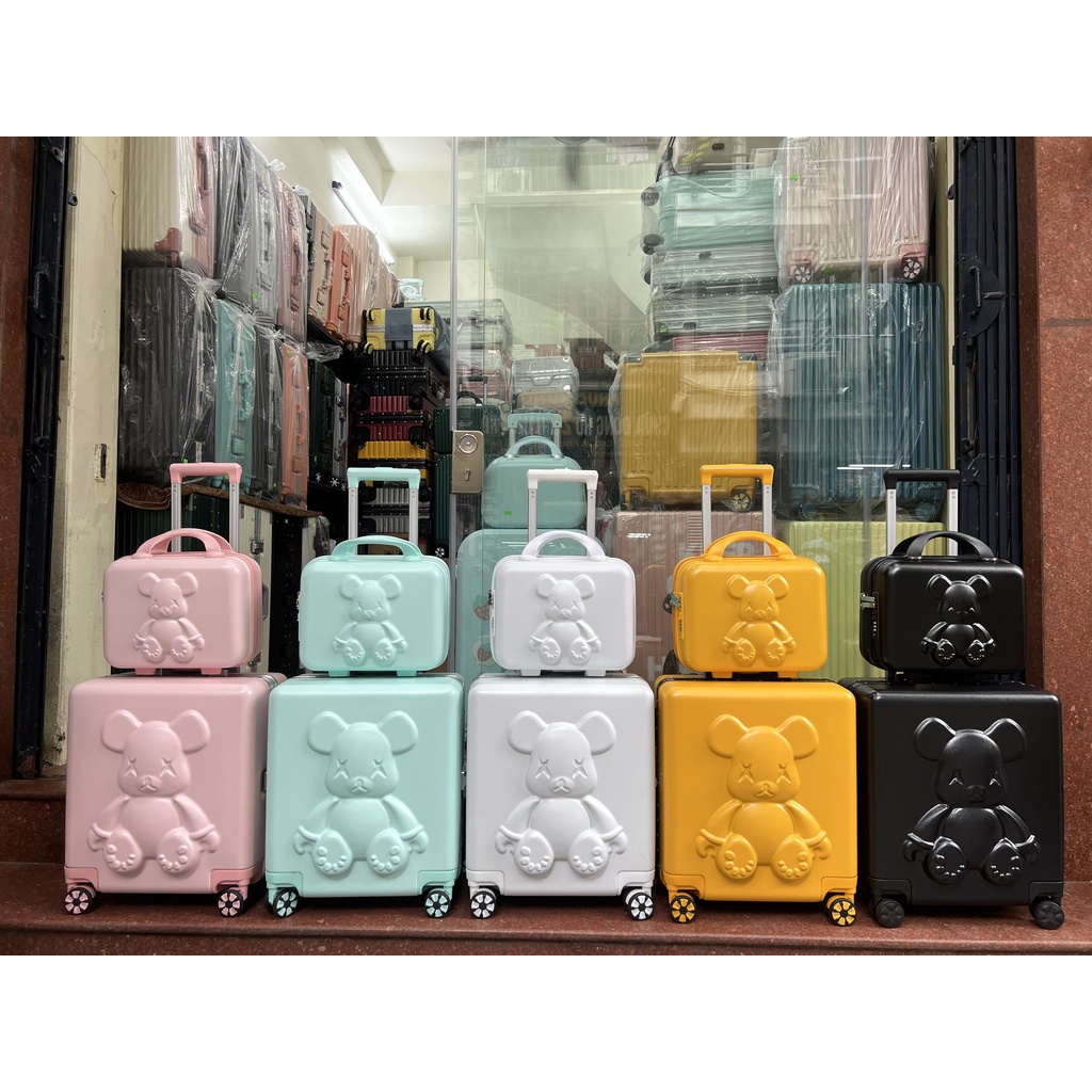 Set vali gấu bearbrick