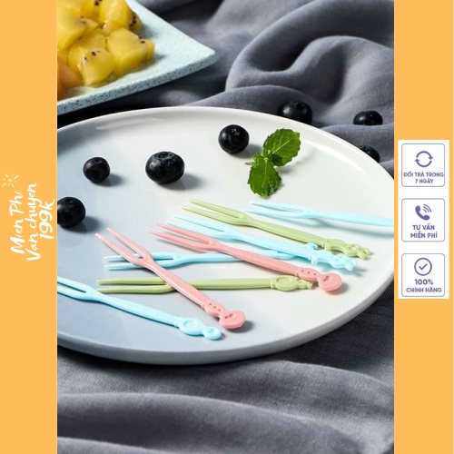 SET 50 Dĩa cắm thức ăn, hoa quả Que, dĩa ,xiên Cắm Bánh Trái Cây Bằng Nhựa Cho Bữa Tiệc 88272