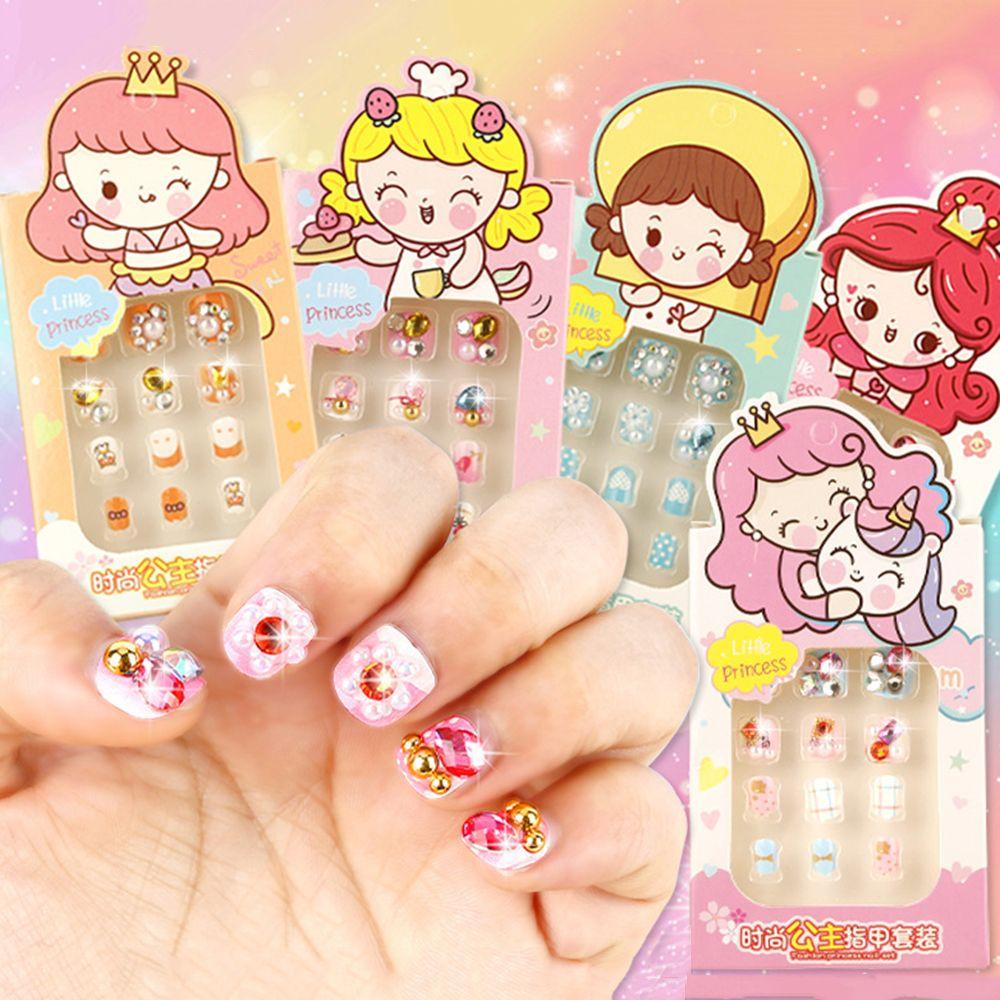 Miếng Dán Trang Trí Móng Tay Hình Kỳ Lân Màu Cầu Vồng Dễ Thương Cho Bé Gái