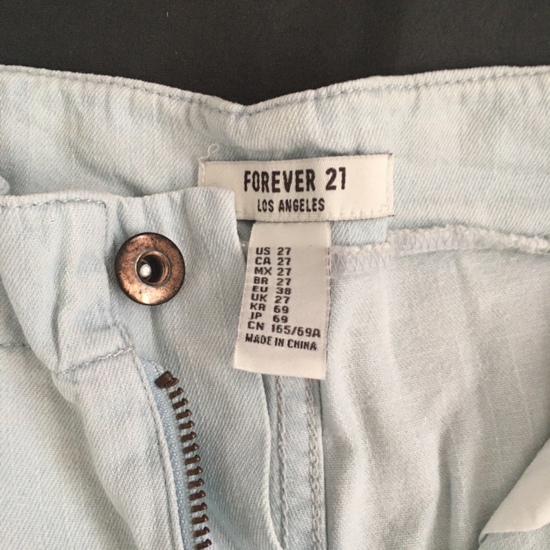 quần short demin Forever 21 auth