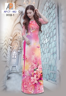 Vải áo dài in hoa ly