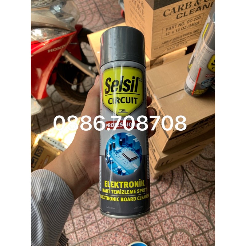 Chai xịt vệ sinh bo mạch điện Selsil