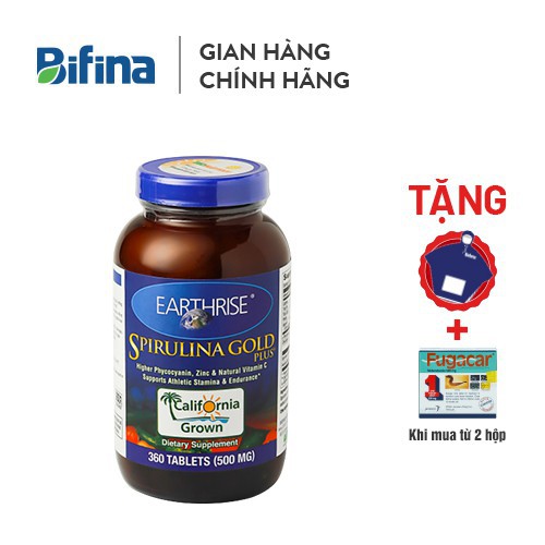 [Chính Hãng] Tảo Mặt Trời Spirulina Gold Plus Lọ 360 viên - Tăng cân an toàn, 100% tự nhiên, nhập khẩu nguyên hộp từ Mỹ | BigBuy360 - bigbuy360.vn