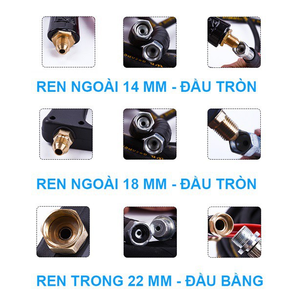 [Giá Sốc ]  Ống dây rửa xe vệ sinh cho máy bơm xịt rửa áp lực cao S1 (2 đầu không bằng nhau)