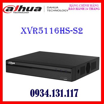 Đầu ghi hình HDCVI/TVI/AHD và IP 16 kênh DAHUA XVR5116HS-S2