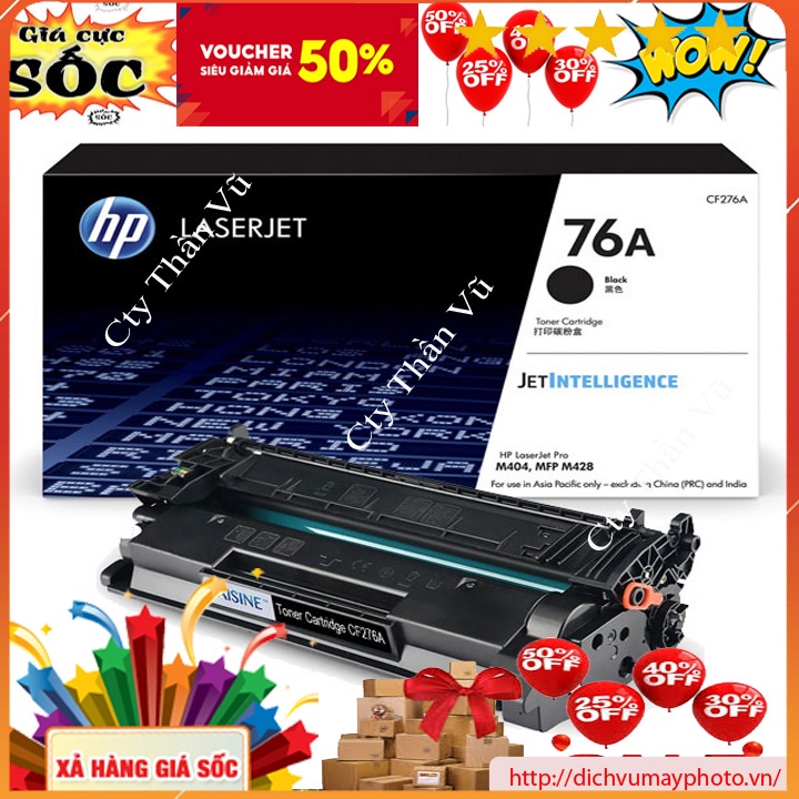 Hộp mực HP 76A (CF276A) dùng cho loại máy in HP LaserJet Pro M404n, 404d, 402dw, M428fdn, M428fdw,404dn kholinhkienmayin