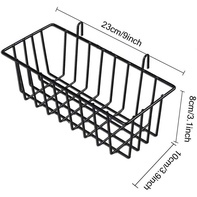 2 Pieces Hanging Basket Straight Shelf Flower Pot Display Holder