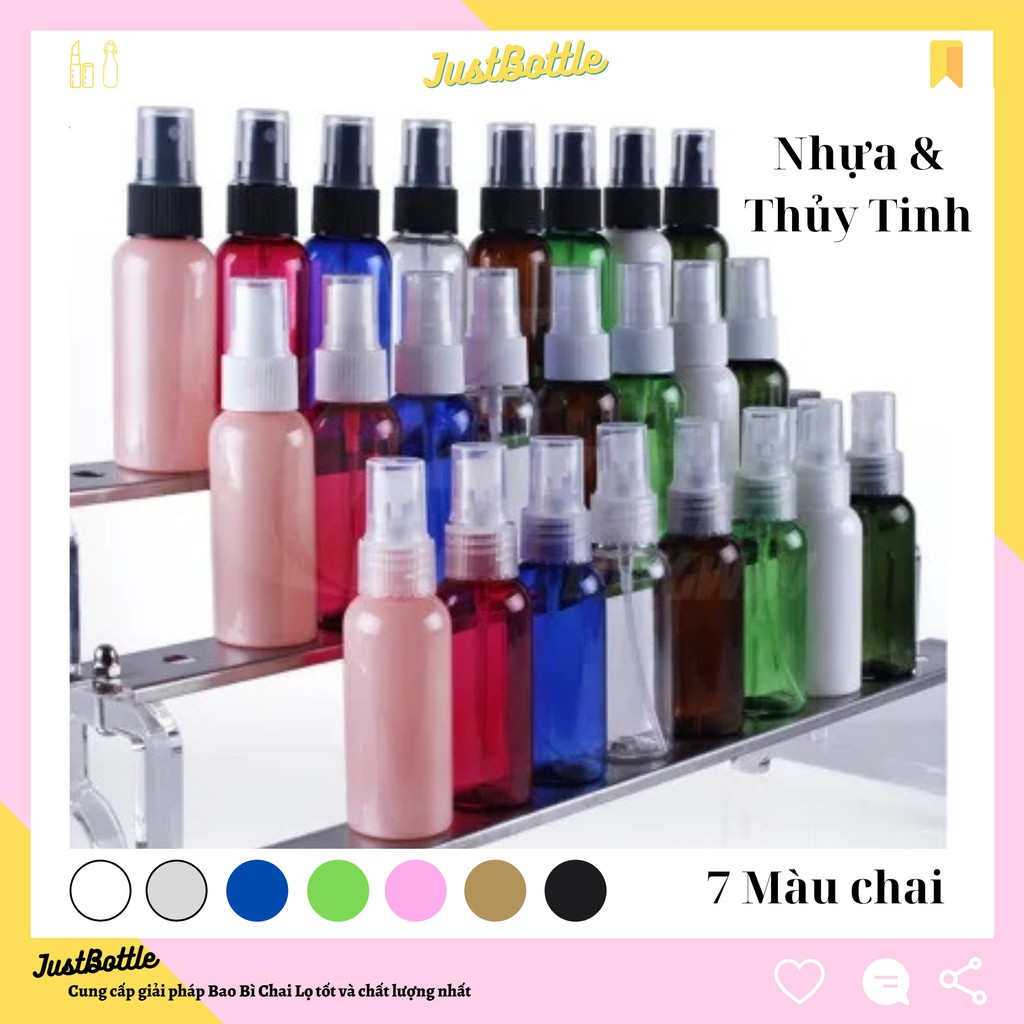 CHAI XỊT PHUN SƯƠNG NHỰA & THỦY TINH 5ml 10ml 15ml 20ml 30ml 50ml 100ml 🍀 VỎ CHAI LỌ CHIẾT MỸ PHẨM nhỏ dạng xịt