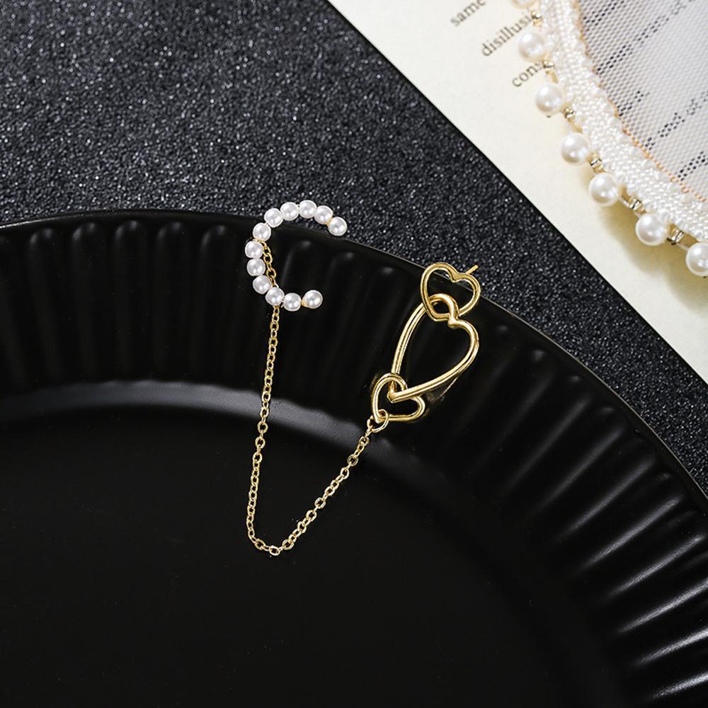 Khuyên Kẹp Vành Tai Dáng Dài Hình Hoa Phối Tua Rua Thanh Lịch Cho Nữ