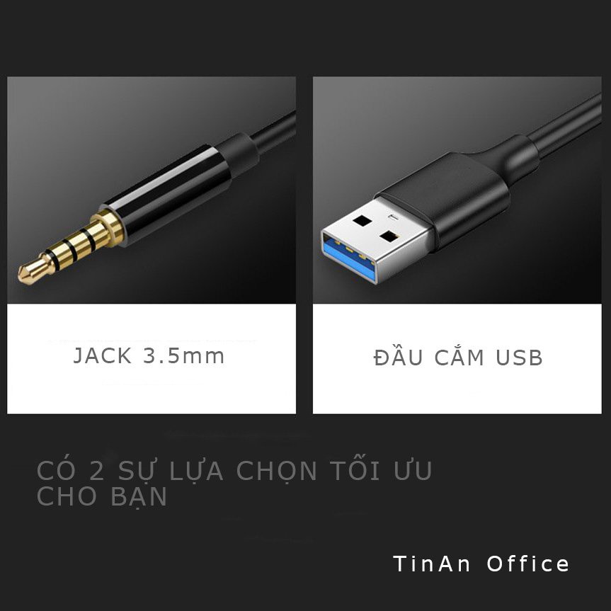 Micro Đa Hướng Độ Nhạy Cao Kết Nối USB Hoặc Jack 3.5 Cho PC, Laptop, Máy Tính