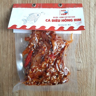 Túi 100 gram khô cá điêu hồng rim loại 1 vị cay Hải Yến