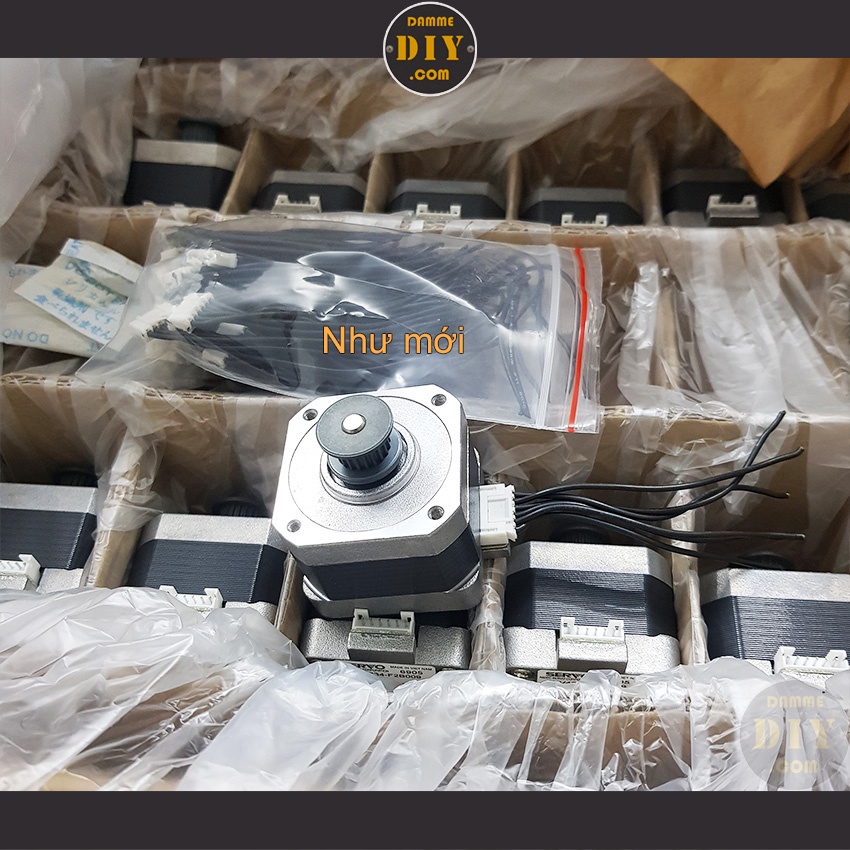 Động cơ motor step size 42x33mm hàng đẹp kèm pully