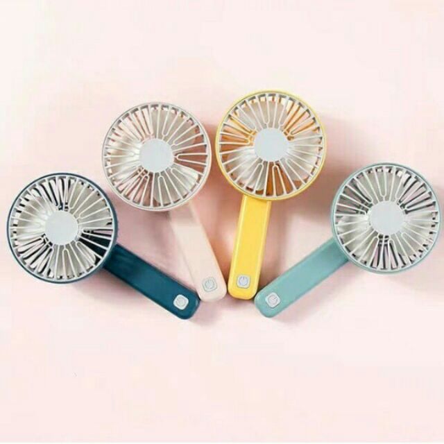 Quạt mini cầm tay màu vàng