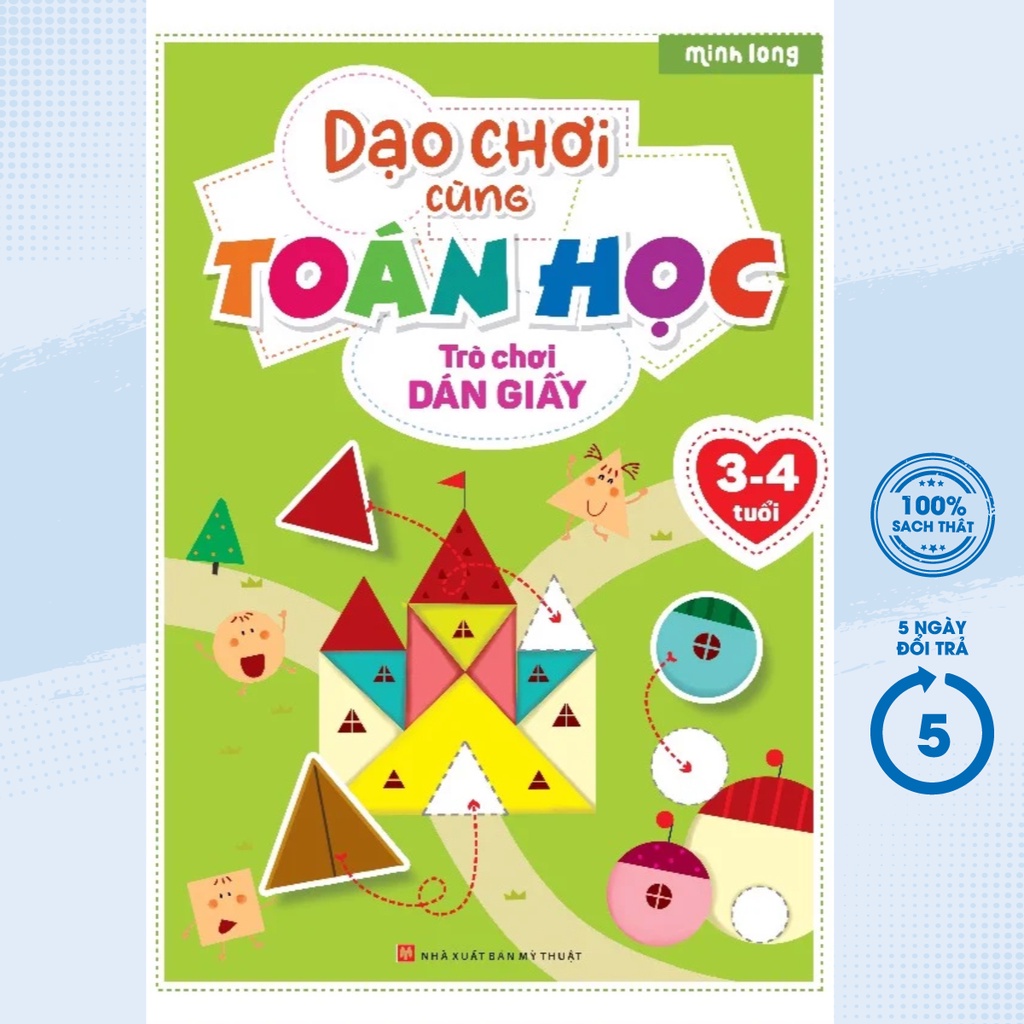 Sách - Dạo Chơi Cùng Toán Học - Trò Chơi Dán Giấy (3-4 Tuổi) - ML