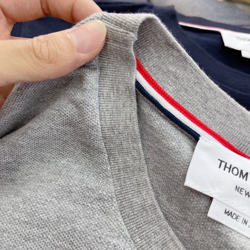 ⚡️[Hight Quality] - Áo Thun Thom Brown Center-Back Stripe Piqué Tee, Áo phông nam TB cao cấp