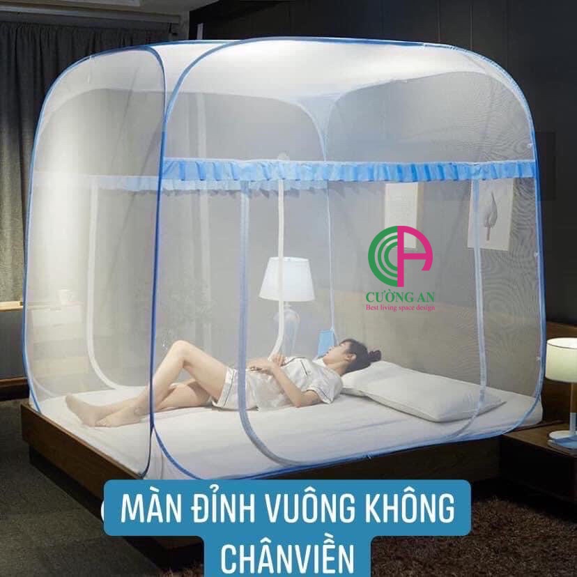 Màn chụp tự bung đỉnh vuông cường an, mẫu màn chụp bán chạy hiện nay, có đủ kích thước 1m2, 1m6, 1m8, 2m0, 2m2