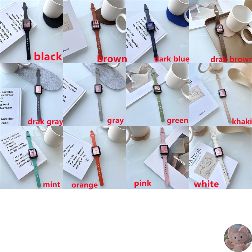 Dây đeo bằng da có khóa cho đồng hồ iWatch Series 7 6 SE 5 4 3 2 1 41mm 45mm 40mm 38mm 42mm 44mm