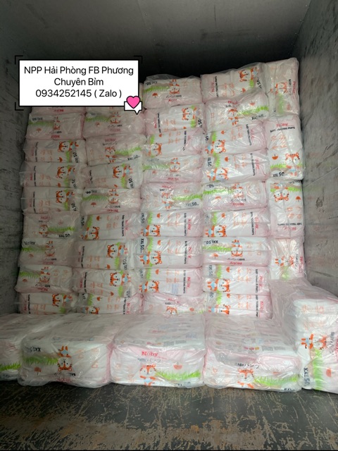 Combo 100 miếng bỉm quần Nuby M100 L100 Xl100 Xxl 100 miếng