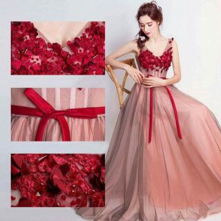 ĐẦM MAXI DẠ HỘI MAXI CỔ TIM