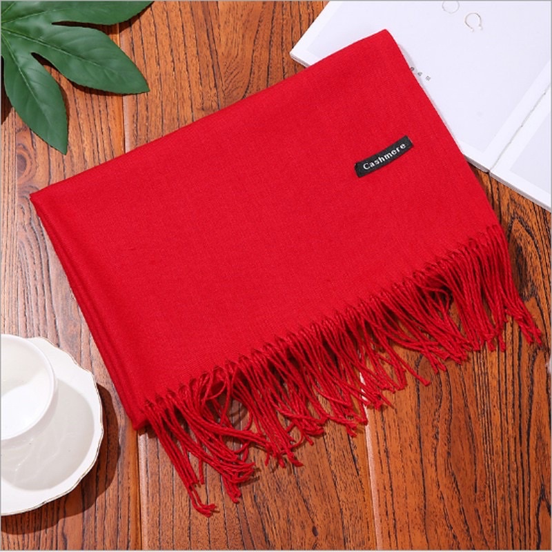 Khăn choàng cổ thời trang cashmere kích thước 70x200 QC chất len dệt mịn