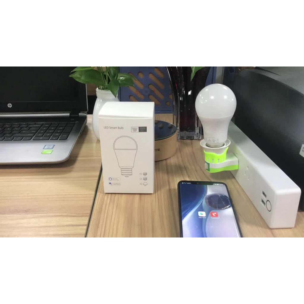 Bóng Đèn Thông Minh TUYA 9W Wifi - Đa Sắc 16 Triệu Màu, Nháy Theo Nhịp Nhạc, Điều Khiển Bằng Giọng Nói, BH 1 Năm