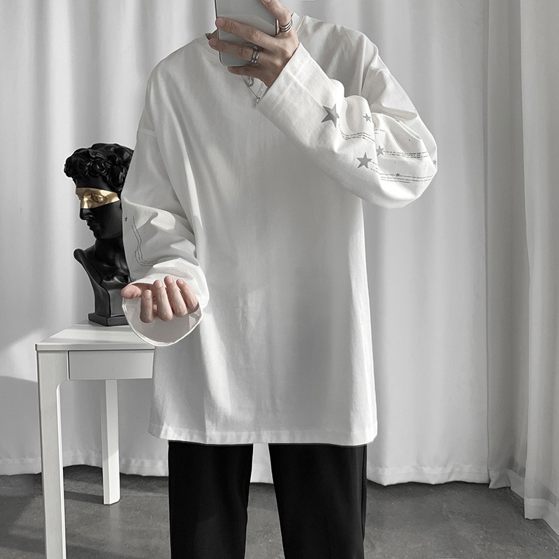 Áo thun nam tay dài dáng rộng có size M-3Xl phong cách thời trang hàn quốc | BigBuy360 - bigbuy360.vn