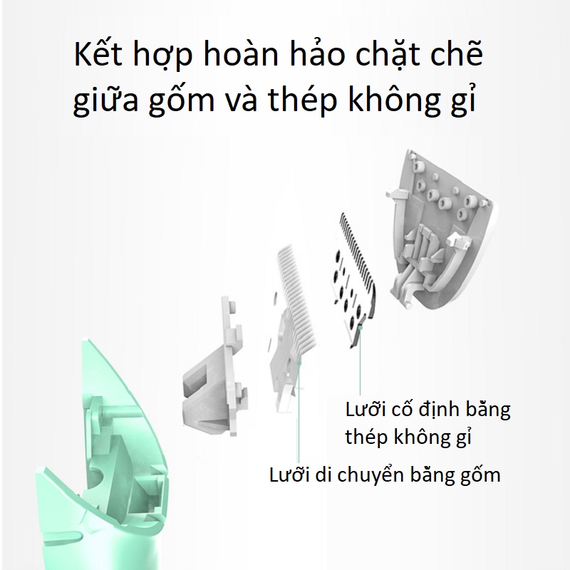 Tông đơ cắt tóc cho bé và gia đình có tính năng hút tóc vụn chính hãng Misuta nội địa Trung - Có bảo hành