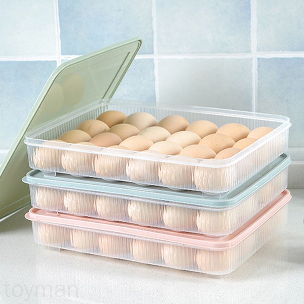 Giá Đỡ Trứng 24 Ô Bằng Nhựa Chống Trượt Tiện Dụng Cho Nhà Bếp