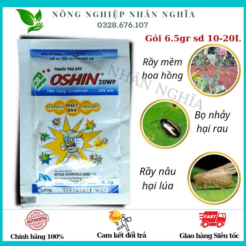 Chế phẩm diệt côn trùng oshin gói 6,5gr