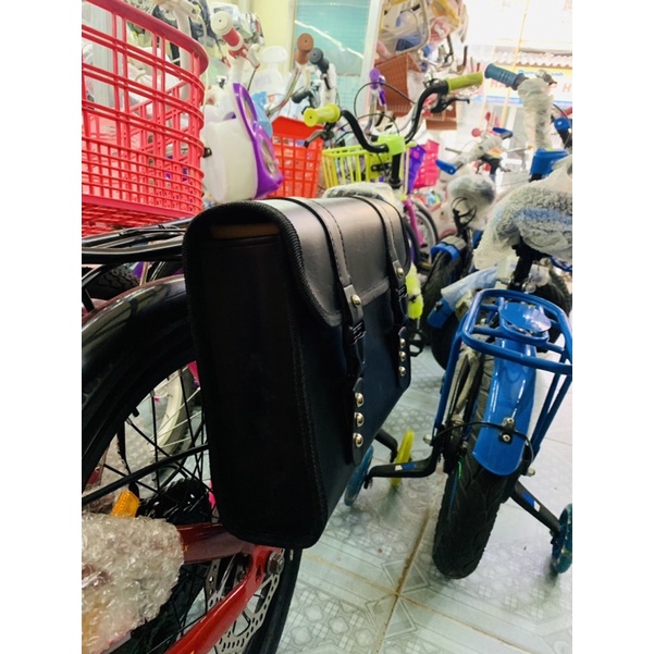 Túi da treo baga xe đạp, xe máy, túi treo xe máy, xe cổ điển
