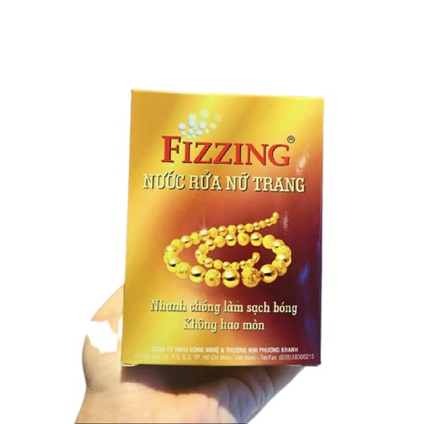 Nước Rửa Nữ Trang, Làm Sạch Và Làm Sáng Các Loại Trang Sức Vàng Bạc Fizzing 70ml