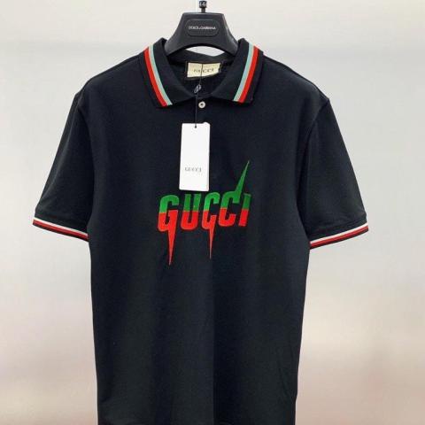 Áo Polo Nam Ngắn Tay Có Cổ GUCCI Chất Vải Cá Sấu 100%Cotton Hót Nhất 2022.