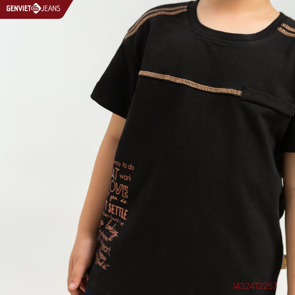 Áo T Shirt Bé Trai Genviet In Họa Tiết Chữ I4324T2257