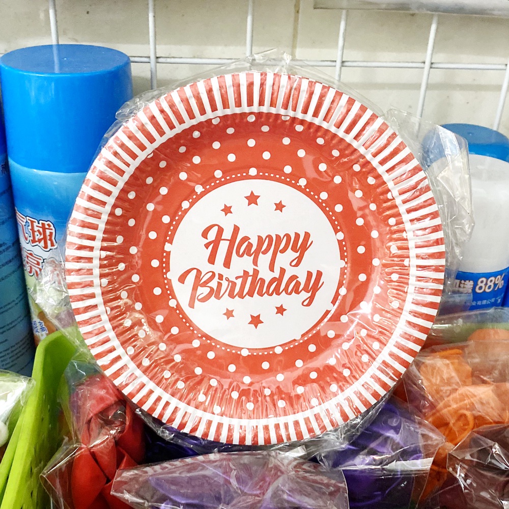 Dĩa Giấy Chấm Bi 19cm - 6 Cái