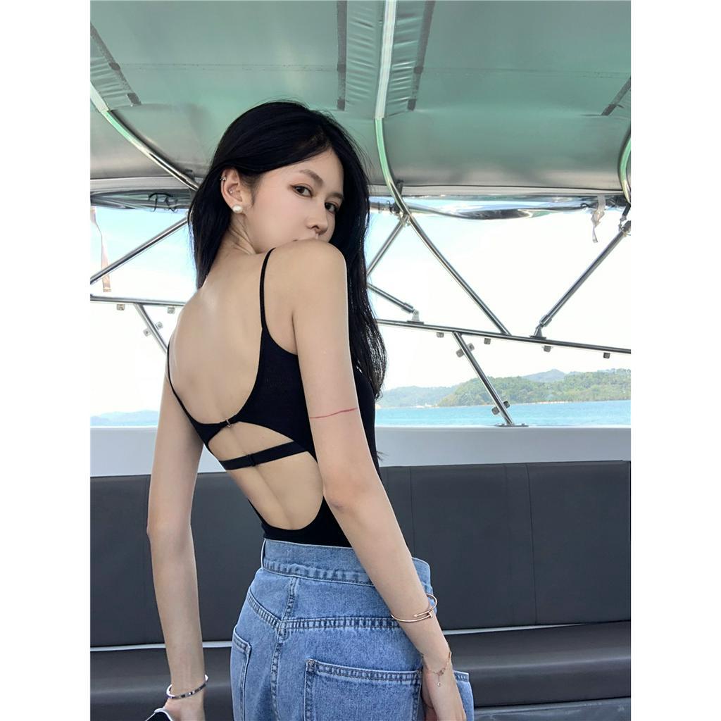 Cocory vn Áo Tank Top Hở Lưng Thời Trang Mùa Hè Quyến Rũ Cho Nữ