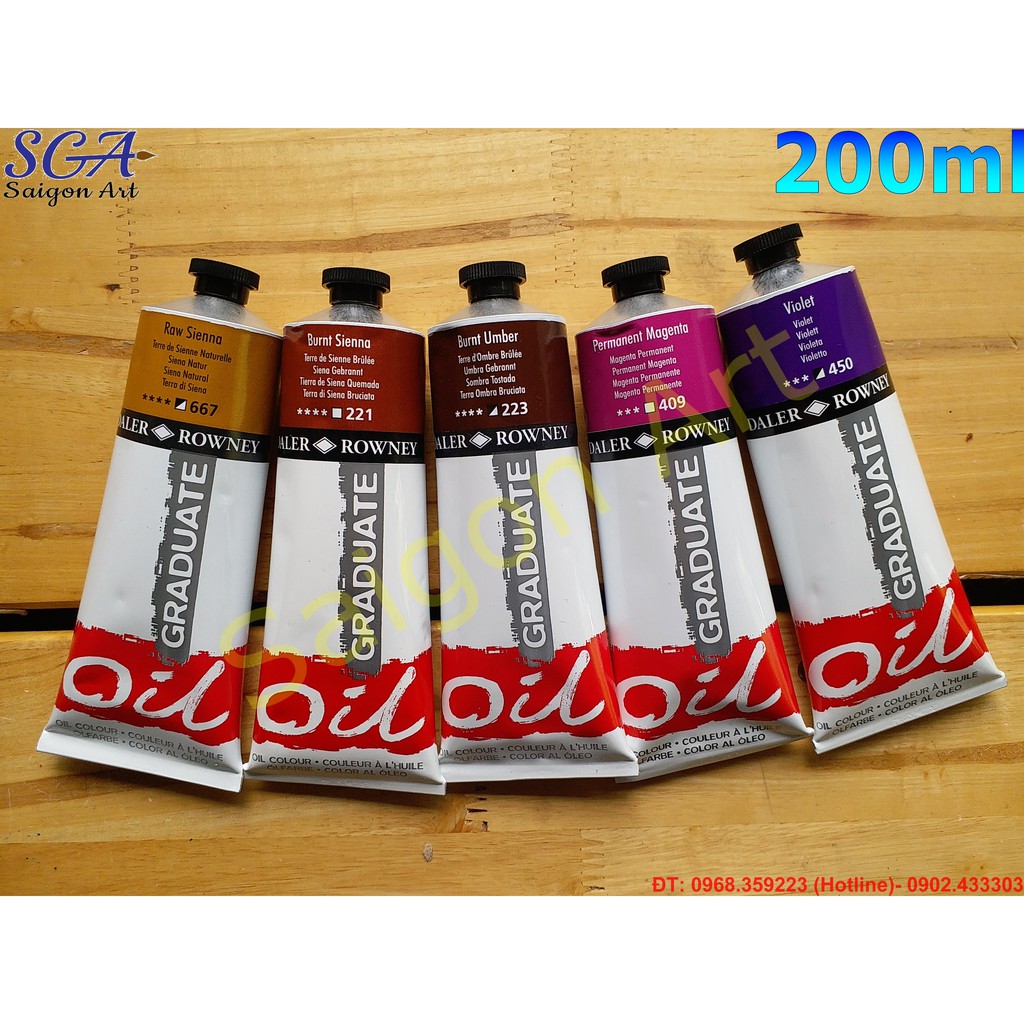 Sơn dầu Anh DALER ROWNEY dòng GRADUATE tuýp 200ml
