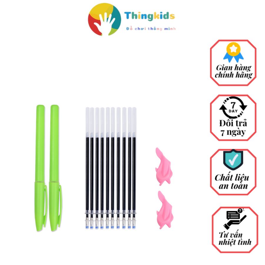 Sét 3 vở tập tô tự xóa thông minh tặng kèm bút và đệm bút cá heo - Thingkids