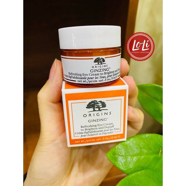 [Made in USA] Origins Kem Mắt Giảm Thâm, Bọng Mắt Origins Ginzing Refreshing Eye Cream Fullsize 15ML