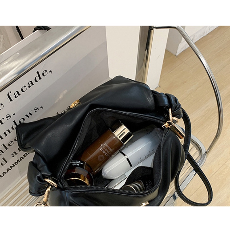 Túi Đeo Chéo Hình Đám Mây Màu Trơn Đơn Giản Thời Trang Cho Nữ