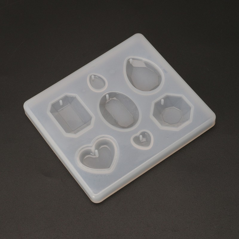 Khuôn làm mặt dây chuyền bằng silicone hình mặt gương