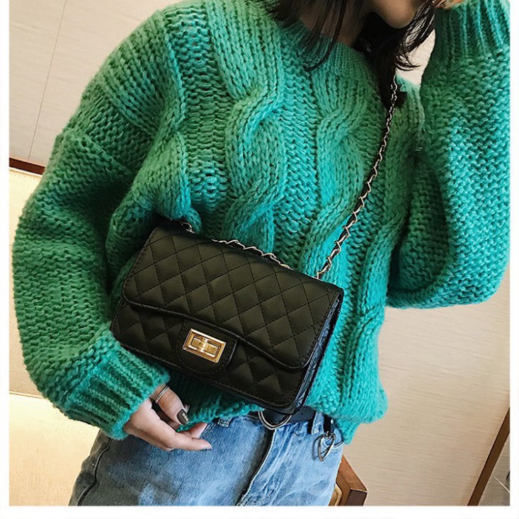 {Hot Trend} Túi xách nữ đeo chéo ô trám nắp xoay da PU cao cấp thời trang Hàn Quốc TX21 túi đeo vai | BigBuy360 - bigbuy360.vn