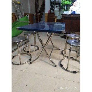 [Rẻ nhất shopee] Bộ bàn ăn inox 4 ghế