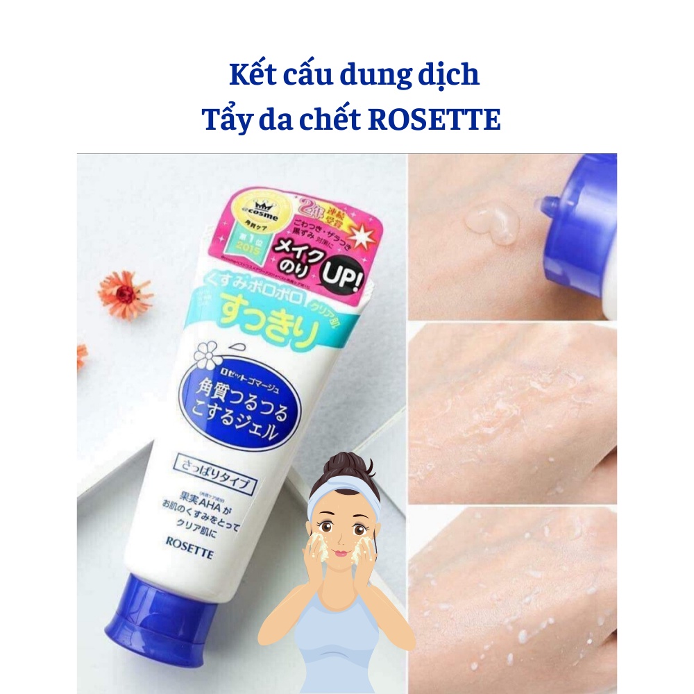 Tẩy Tế Bào Chết Rosette Peeling Gel Nhật Bản Dùng Cho Mọi Loại Da 120g- BBC Cosmetic