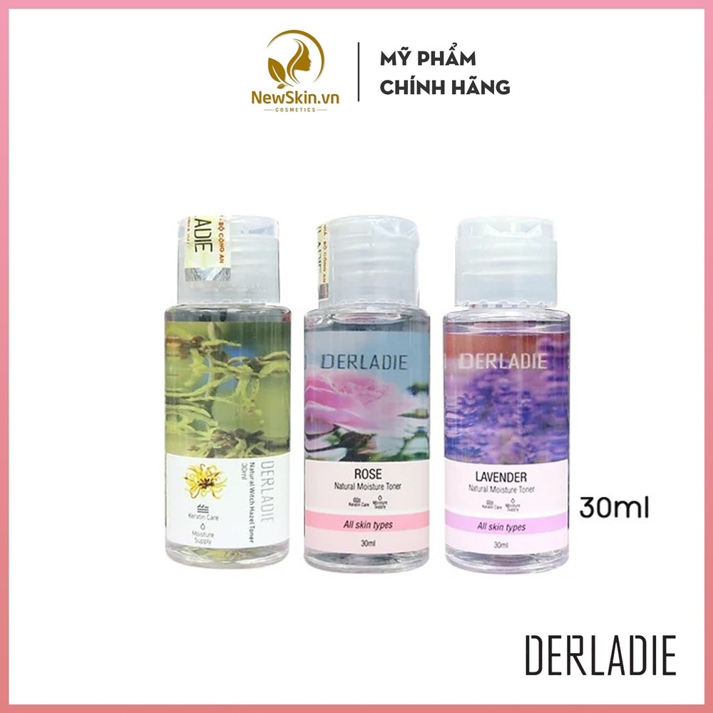 Nước Hoa Hồng Cấp Ẩm Derladie Natural Moisture Toner 30ml (Mini Size)